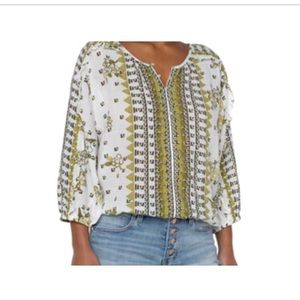 RUFFLE SLEEVE DOLMAN POPOVER
X-SMALL / GEO FLORAL PRINT